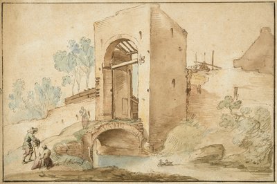 De Poort naar een Stad, ca. 1630 door Abraham Bloemaert